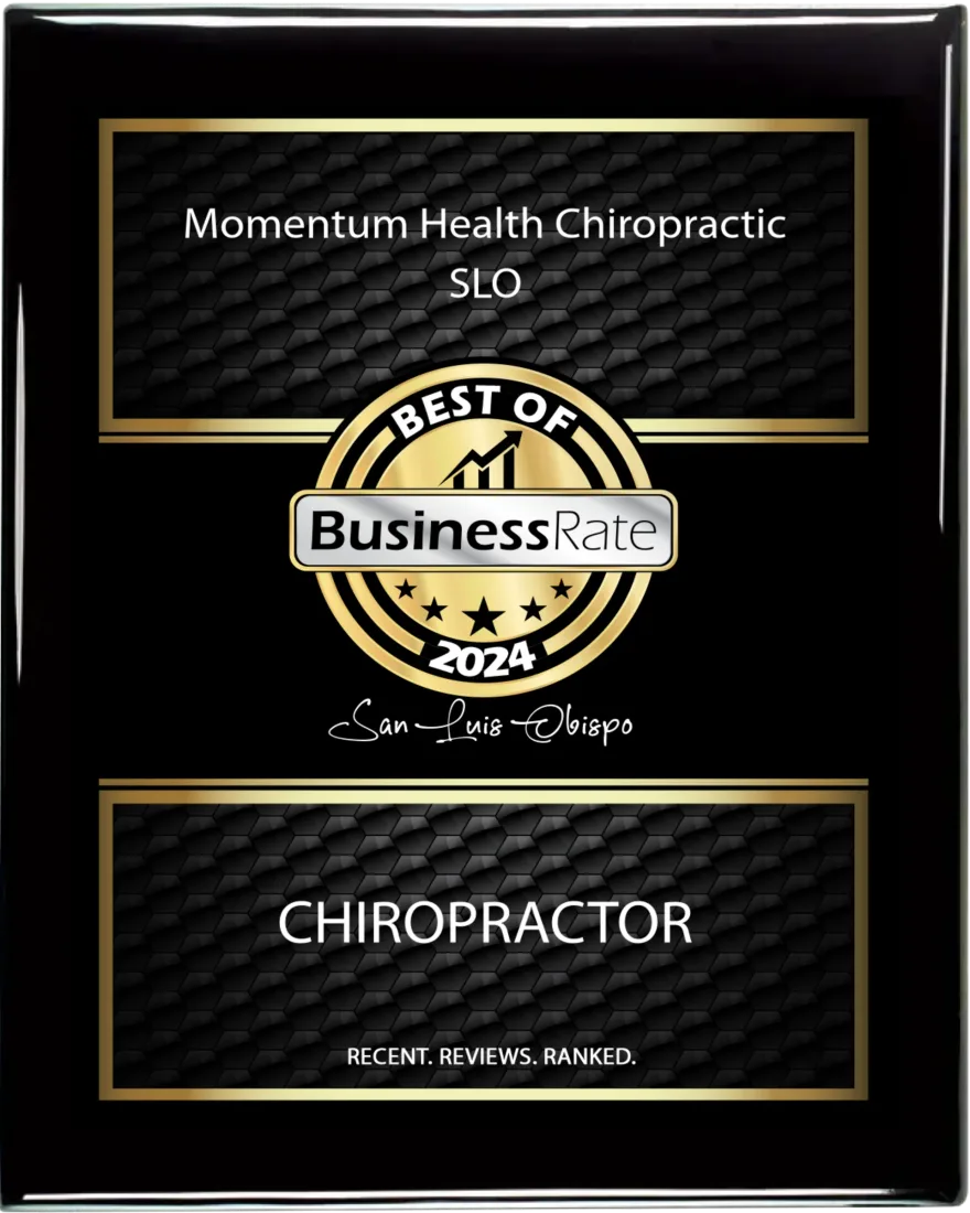plaque award, BusinessRate Best Chiropractor of 2024